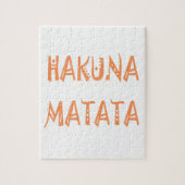 Hakuna Matata - Art des afrikanischen Stammes Puzzle (Vertikal)