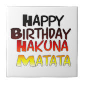 Hakuna Matata Art Print Fliese (Vorderseite)