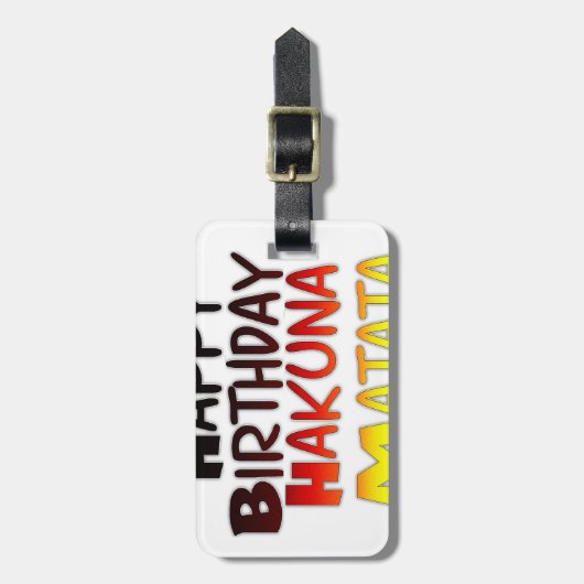 Hakuna Matata Art Print Gepäckanhänger (Vorderseite vertikal)