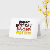 Hakuna Matata Art Print Karte (Gelbe Blume)