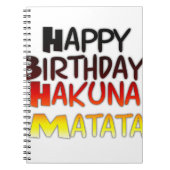 Hakuna Matata Art Print Notizblock (Vorderseite)