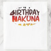 Hakuna Matata Art Print Ovaler Aufkleber (Tasche)