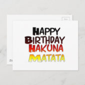 Hakuna Matata Art Print Postkarte (Vorne/Hinten)