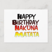 Hakuna Matata Art Print Postkarte (Vorderseite)