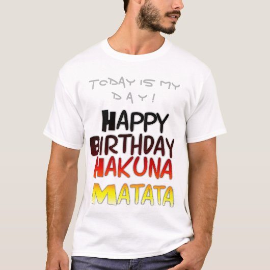 Hakuna Matata Art Print T-Shirt (Vorderseite)