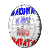 Hakuna Matata Baby & Kids: Französisches Farbdesig Dartscheibe (Vorderseite rechts)