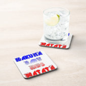 Hakuna Matata Baby & Kids: Französisches Farbdesig Getränkeuntersetzer (Rechte Seite)