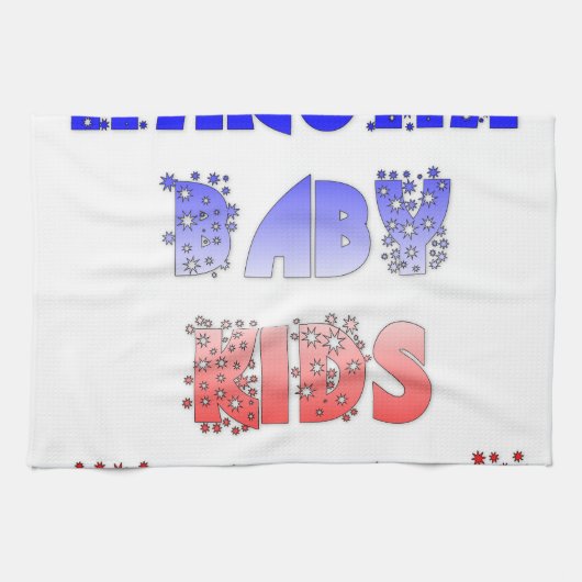 Hakuna Matata Baby & Kids: Französisches Farbdesig Handtuch (Horizontal)