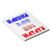 Hakuna Matata Baby & Kids: Französisches Farbdesig Notizblock (angewinkelt)