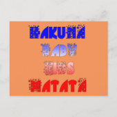 Hakuna Matata Baby & Kids: Französisches Farbdesig Postkarte (Vorderseite)