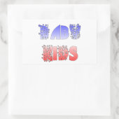 Hakuna Matata Baby & Kids: Französisches Farbdesig Rechteckiger Aufkleber (Tasche)