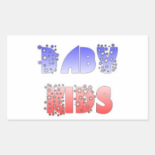 Hakuna Matata Baby & Kids: Französisches Farbdesig Rechteckiger Aufkleber