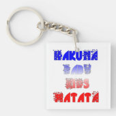 Hakuna Matata Baby & Kids: Französisches Farbdesig Schlüsselanhänger (Vorderseite)