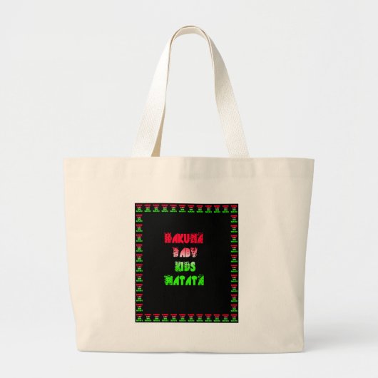 Hakuna Matata Baby Kinder Geschenke phantastische  Jumbo Stoffbeutel (Vorne)