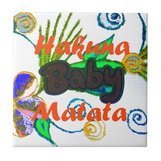 Hakuna Matata Baby.png Fliese (Vorderseite)