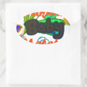 Hakuna Matata Baby.png Ovaler Aufkleber (Tasche)