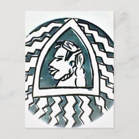 Hakuna Matata Blue Triangle Style.png Postkarte (Vorderseite)