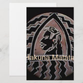 Hakuna Matata Bongo Geschmack. Briefpapier (Vorne/Hinten)