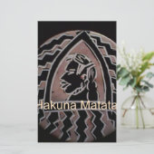 Hakuna Matata Bongo Geschmack. Briefpapier (Stehend Vorderseite)