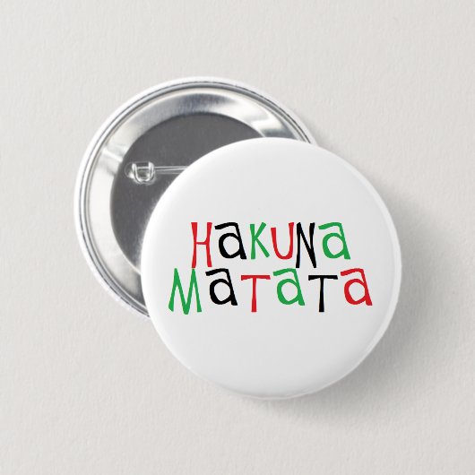 Hakuna matata button (Vorne & Hinten)