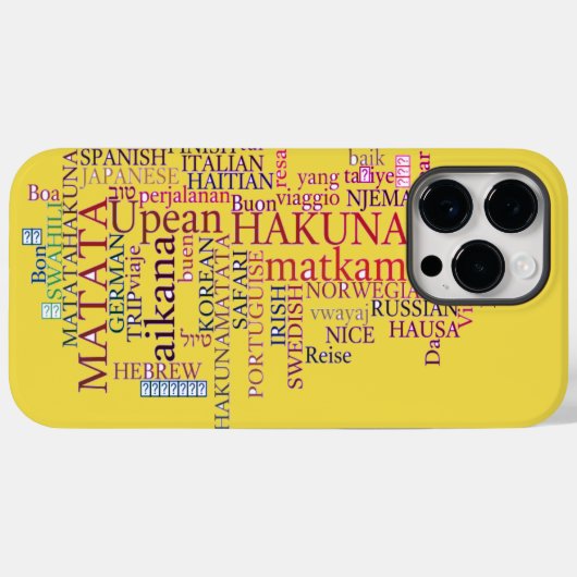 Hakuna Matata Case-Mate iPhone Hülle (Rückseite (Horizontal))