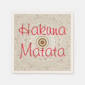 Hakuna Matata Christmas Party Cocktail Napkins Serviette (Vorderseite)