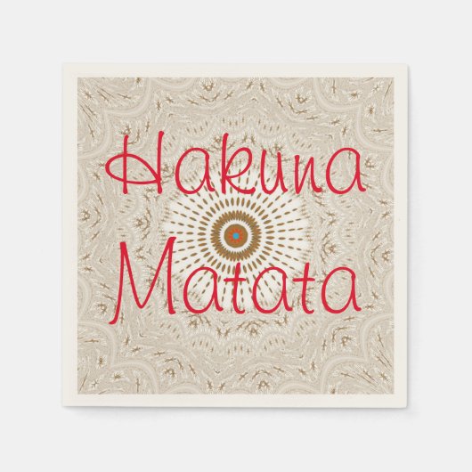 Hakuna Matata Christmas Party Cocktail Napkins Serviette (Vorderseite)