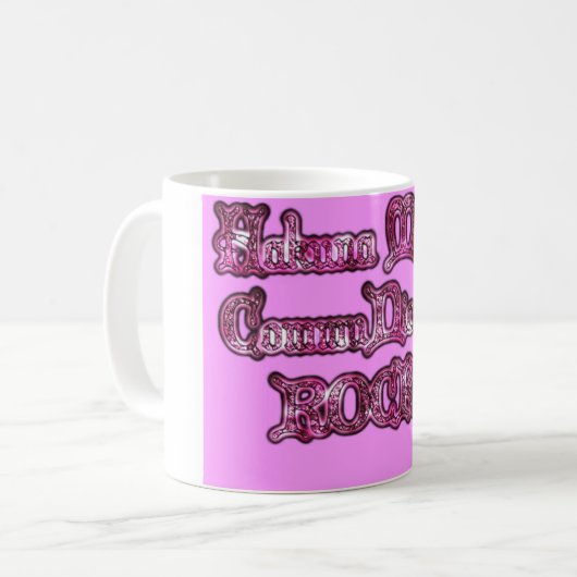 Hakuna Matata Communication ROCKS Art Print Kaffeetasse (Vorderseite Links)