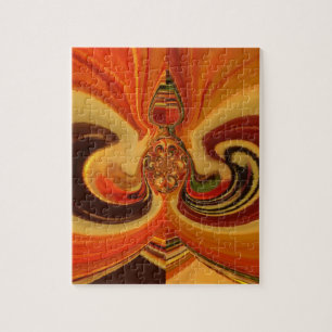 Hakuna Matata Cool Retro Vintage Blume Design.jp Puzzle