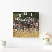 Hakuna Matata coole wild lebende Tiere Quadratische Wanduhr (Zuhause)
