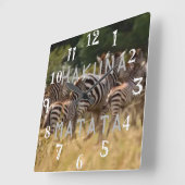 Hakuna Matata coole wild lebende Tiere Quadratische Wanduhr (Winkel)