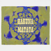 Hakuna Matata Custom Fleece Blanket (Vorderseite (Horizontal))