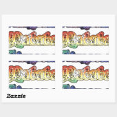 Hakuna Matata Europe Art Print/Graphic Rechteckiger Aufkleber (Blatt)