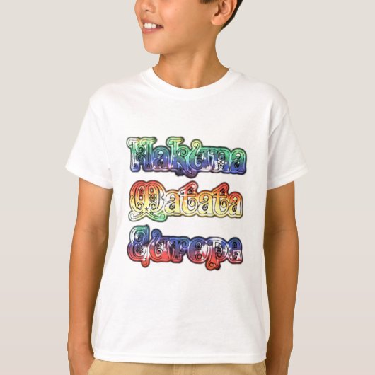 Hakuna Matata Europe Art Print/Graphic T-Shirt (Vorderseite)