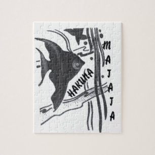 Hakuna Matata Fisch Kunst Druck Puzzle
