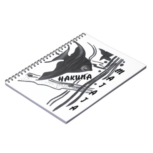 Hakuna Matata Fische Kunst drucken Notizblock (Linke Seite)