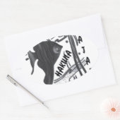 Hakuna Matata Fische Kunst drucken Ovaler Aufkleber (Umschlag)