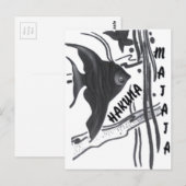 Hakuna Matata Fische Kunst drucken Postkarte (Vorne/Hinten)