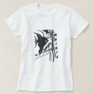 Hakuna Matata Fische Kunst drucken T-Shirt