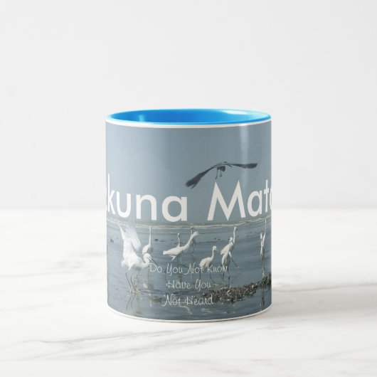 Hakuna Matata Flying Birds Design Inspiriert Zweifarbige Tasse (Mittel)