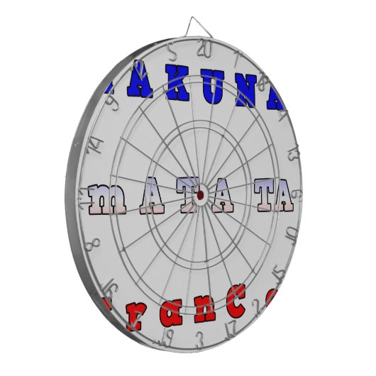 Hakuna Matata Frankreich Art Print/Graphic Dartscheibe (Vorderseite Links)