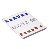 Hakuna Matata Frankreich Art Print/Graphic Notizblock (angewinkelt)