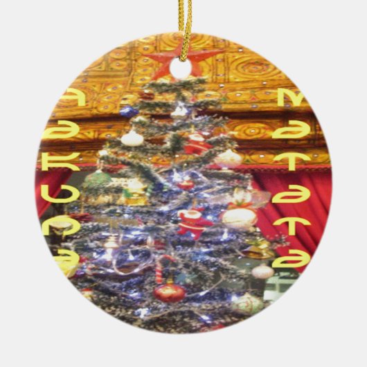 Hakuna Matata Frohe Weihnachten & ein glückliches Keramikornament (Vorne)