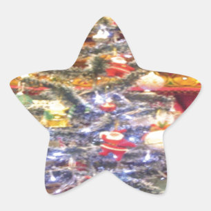 Hakuna Matata Frohe Weihnachten & ein glückliches  Stern-Aufkleber