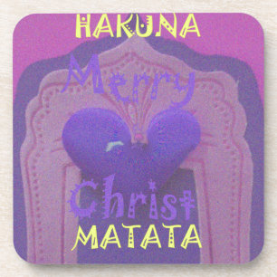 Hakuna Matata Frohe Weihnachten Liebe Design.jpg Untersetzer