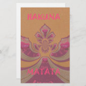 Hakuna Matata Frohe Weihnachten schöne Herzen Desi Briefpapier (Vorne/Hinten)