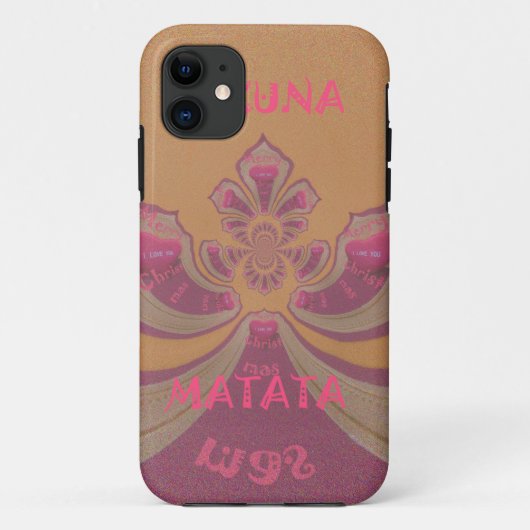Hakuna Matata Frohe Weihnachten schöne Herzen Desi Case-Mate iPhone Hülle (Rückseite)
