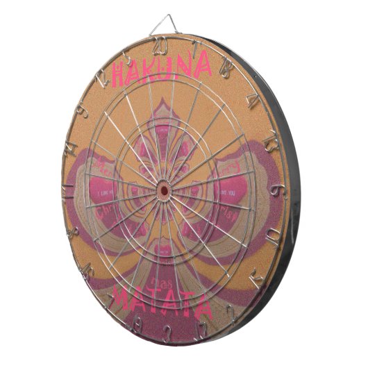Hakuna Matata Frohe Weihnachten schöne Herzen Desi Dartscheibe (Vorderseite rechts)