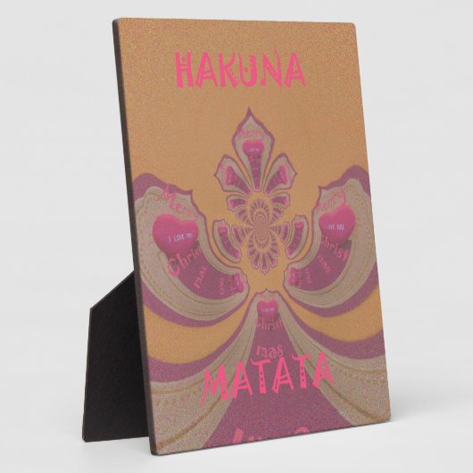 Hakuna Matata Frohe Weihnachten schöne Herzen Desi Fotoplatte (Seite)