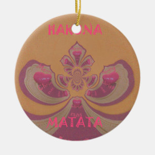 Hakuna Matata Frohe Weihnachten schöne Herzen Desi Keramik Ornament